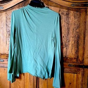 Free people mock turtle neck bell sleeve top